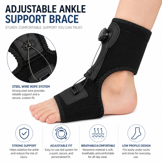 Adjustable Foot Drop Brace for Home & Outdoor Use