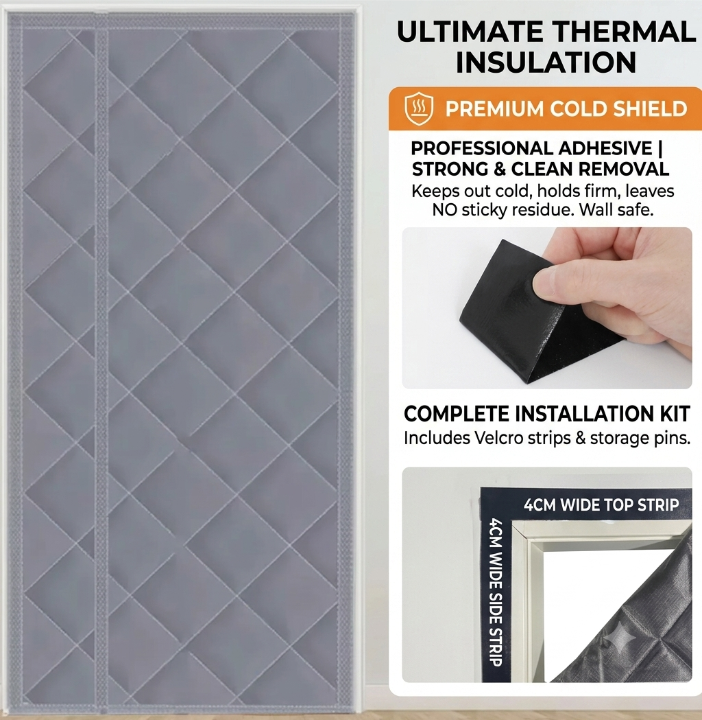 Side-Opening Insulated Windproof Door Curtain