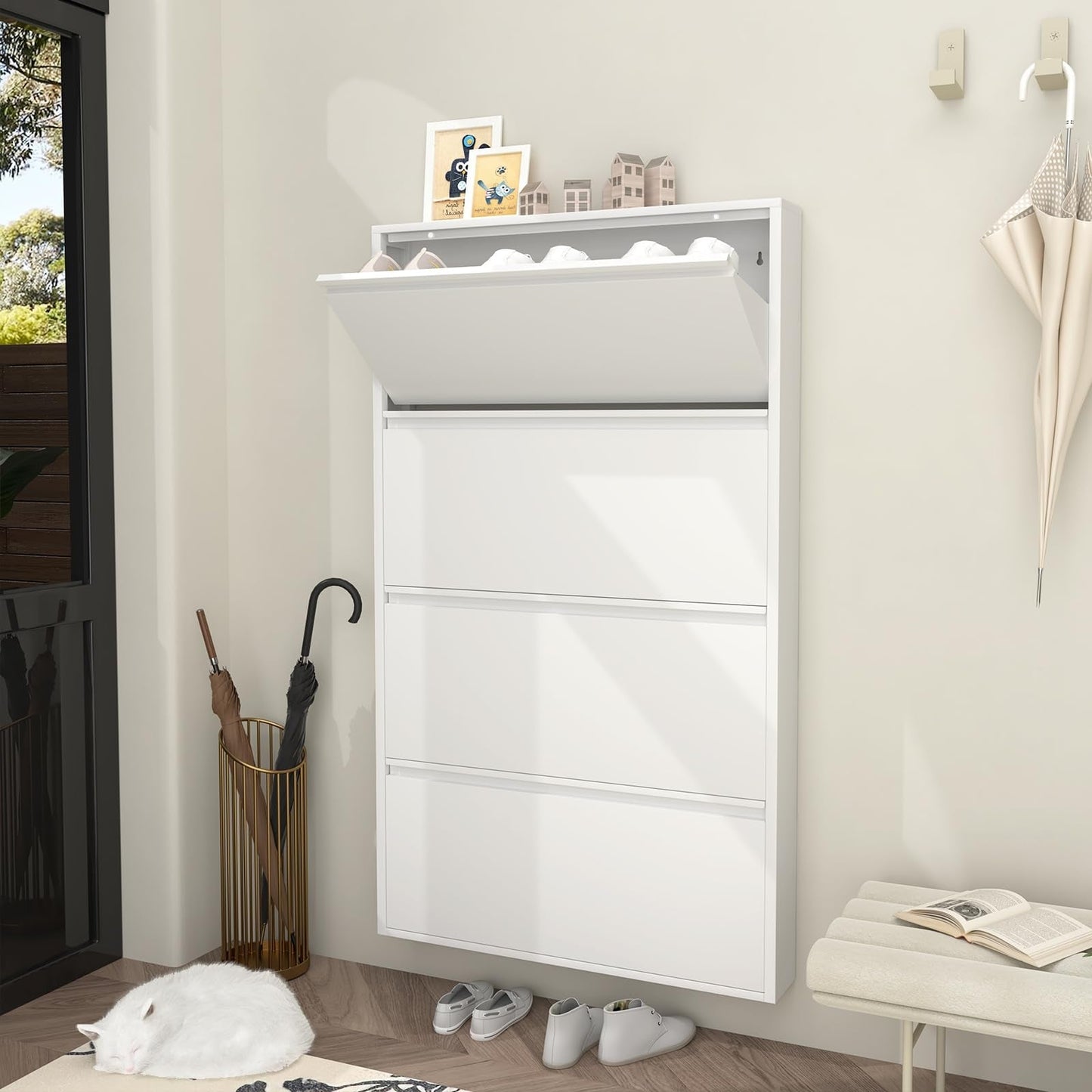 Shoe Cabinet with Drawers