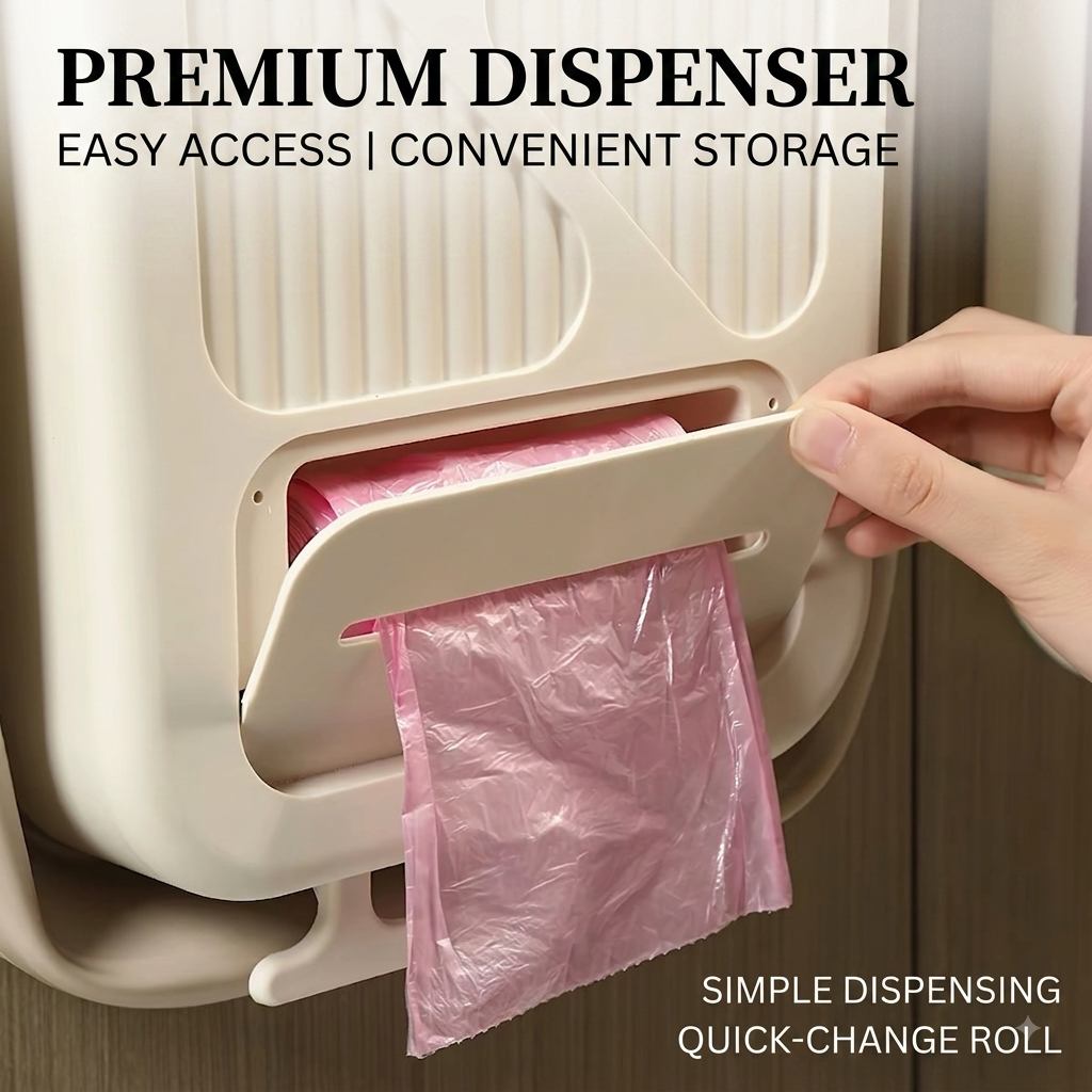 Foldable Wall-Mounted Kitchen Trash Bin