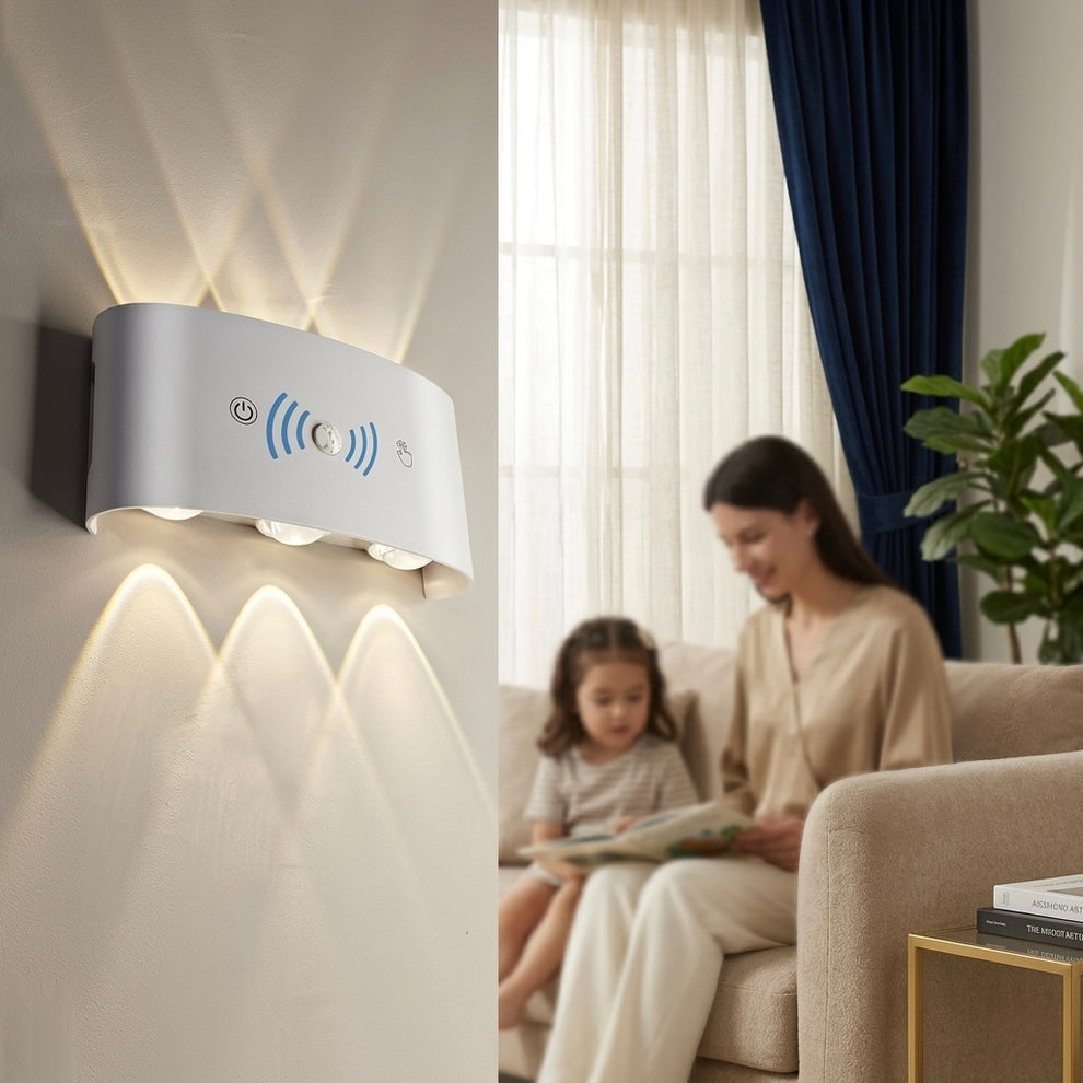 Rechargeable No-Drill Motion Sensor Wall Lamp