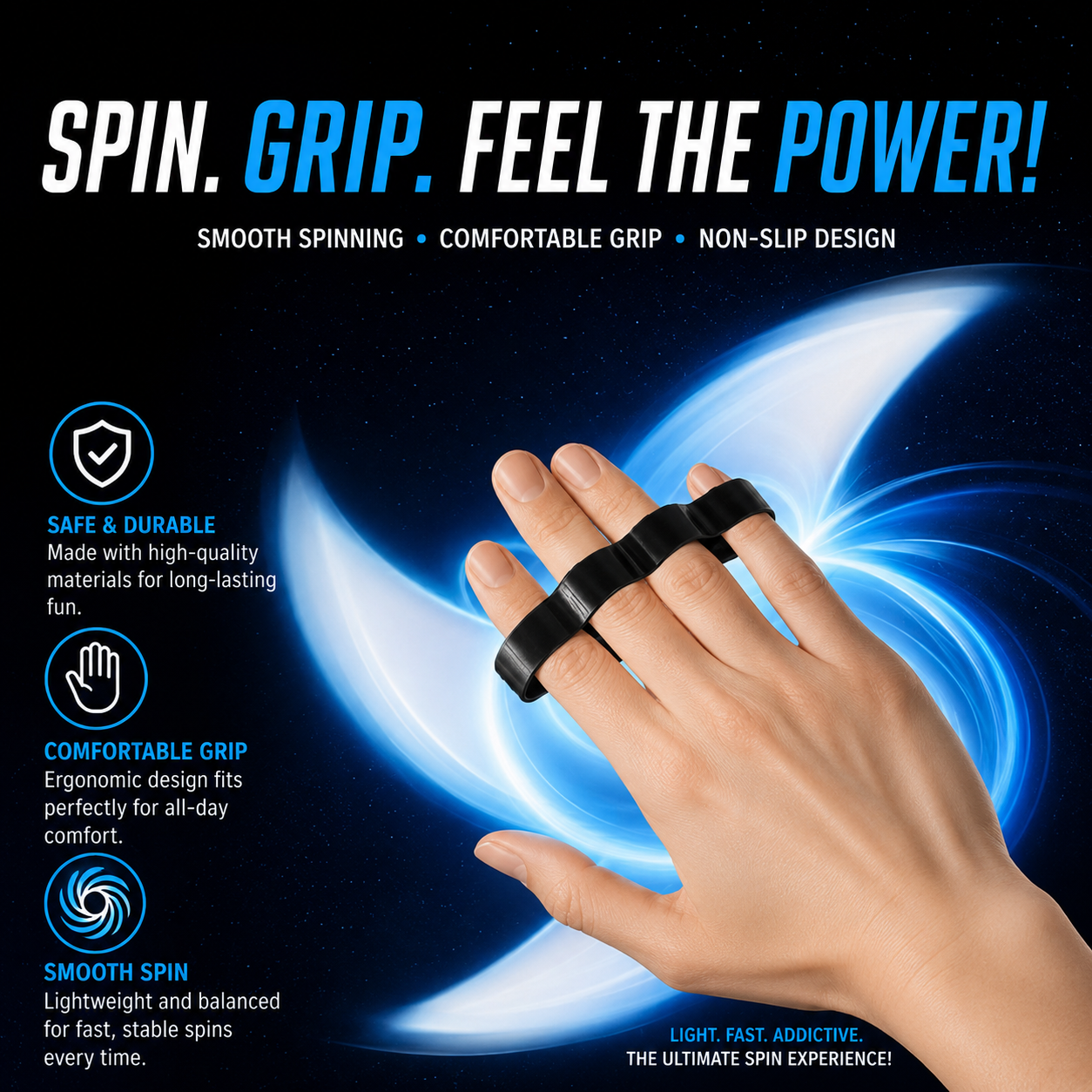 3D LED Spiral Glow Ball – Color-Changing Light-Up Fidget Toy for Kids & Teens