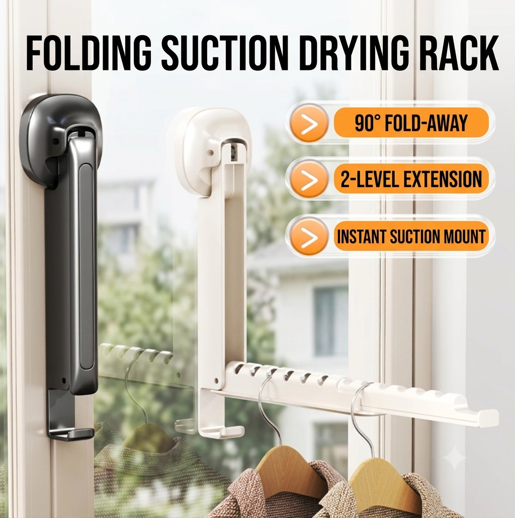 Foldable Suction Wall-Mounted Drying Rack