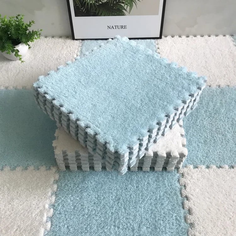 20 Pieces Plush Puzzle Foam Floor Mat