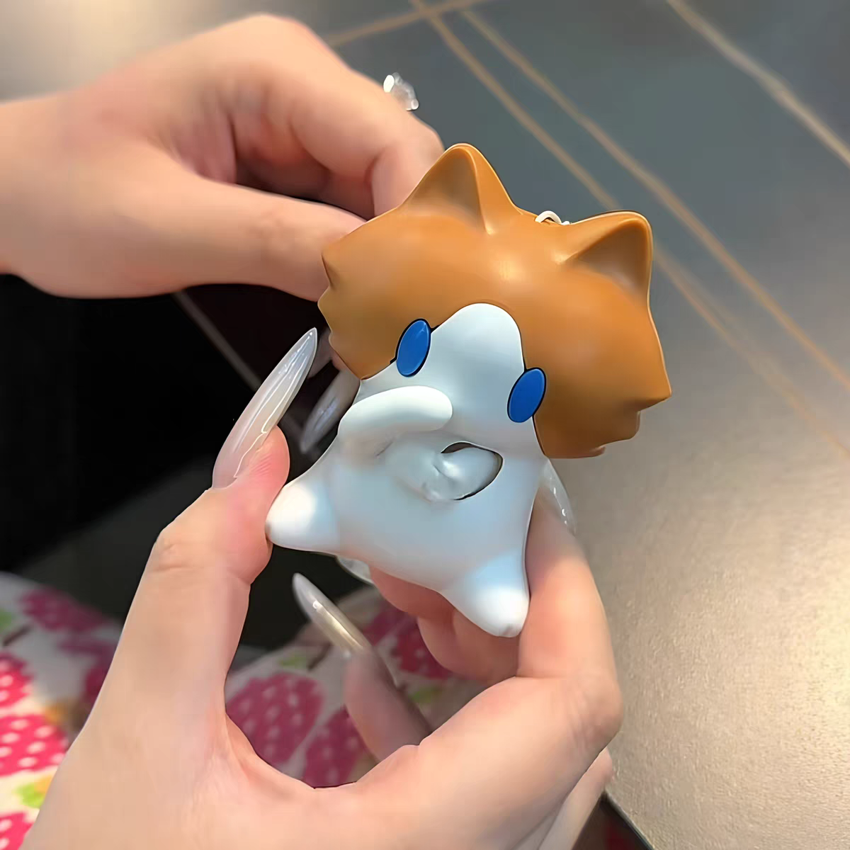 Cute Cat Stress-Relief Keychain