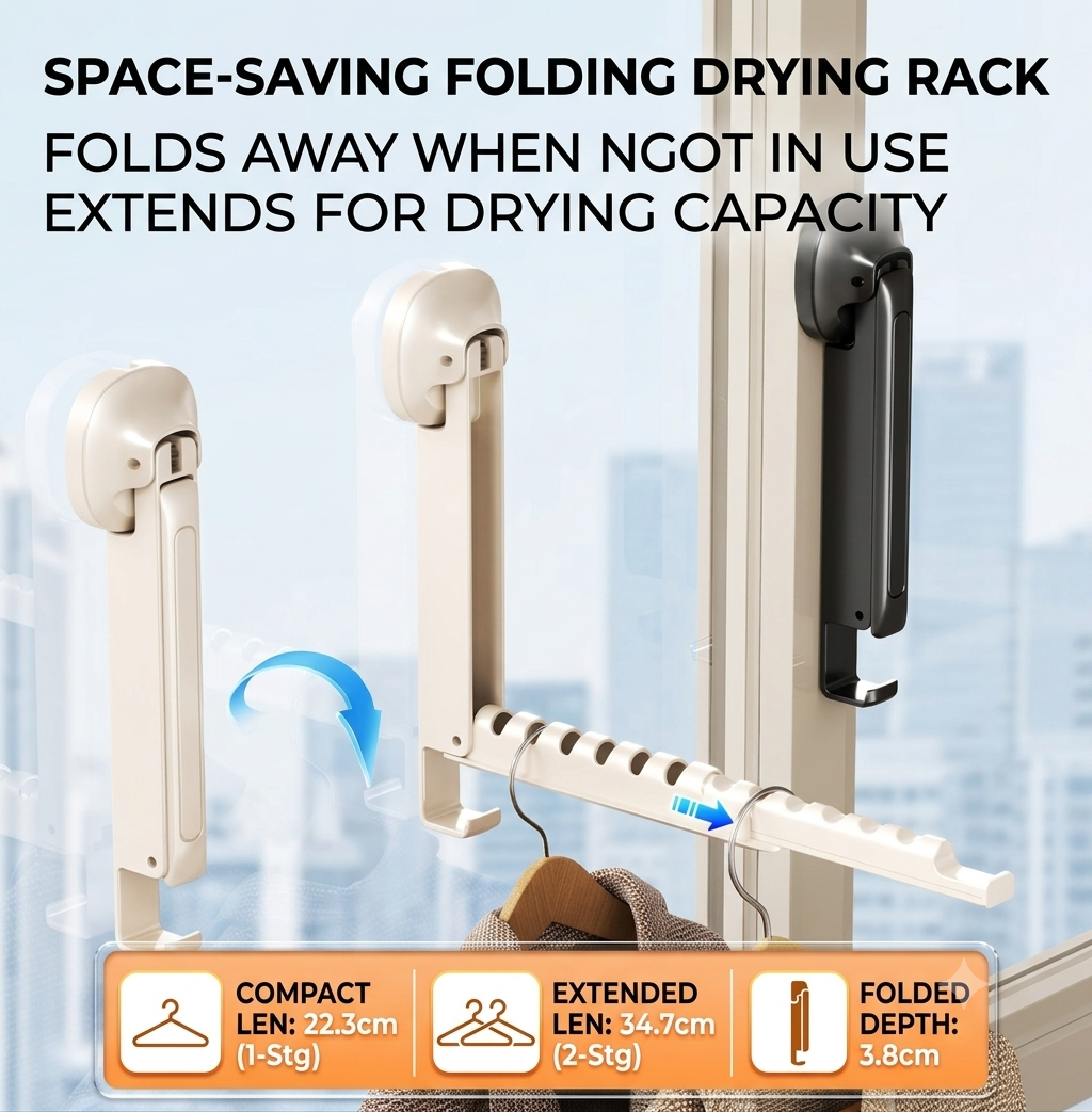 Foldable Suction Wall-Mounted Drying Rack