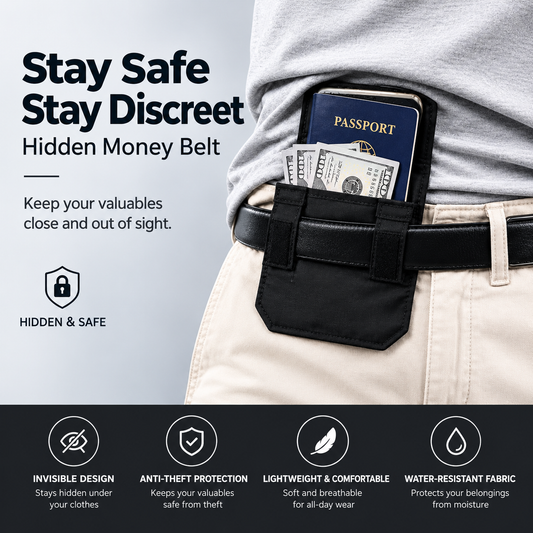 Belt-Worn Multi-Functional Travel Pouch