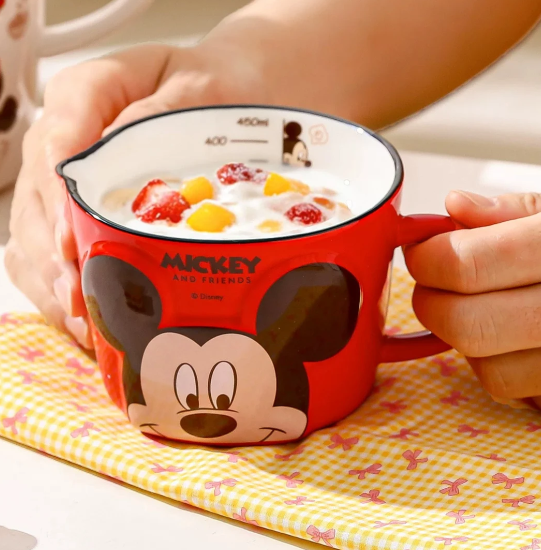 Mickey Ceramic Milk Mug with Measuring Scale