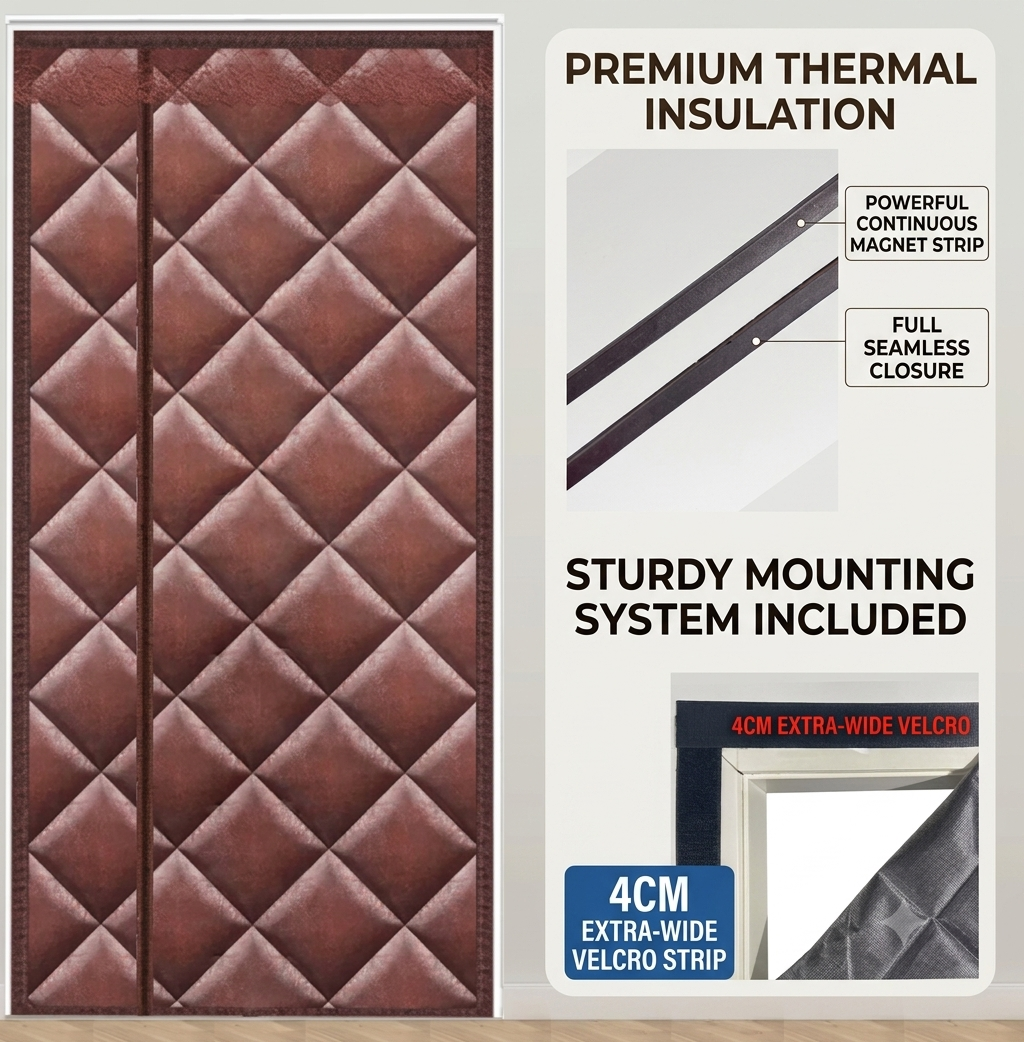 Side-Opening Insulated Windproof Door Curtain