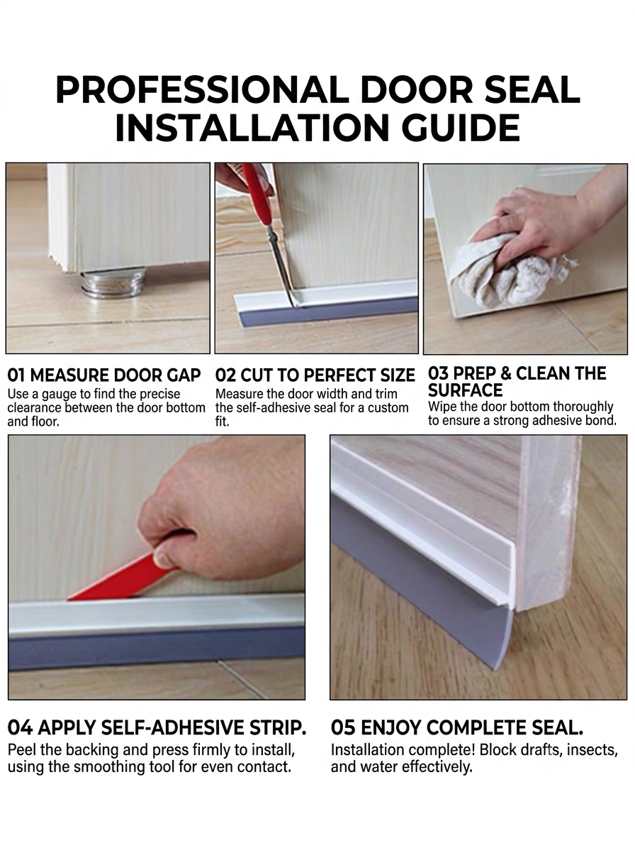 Heavy-Duty Door Bottom Weather Seal Strip