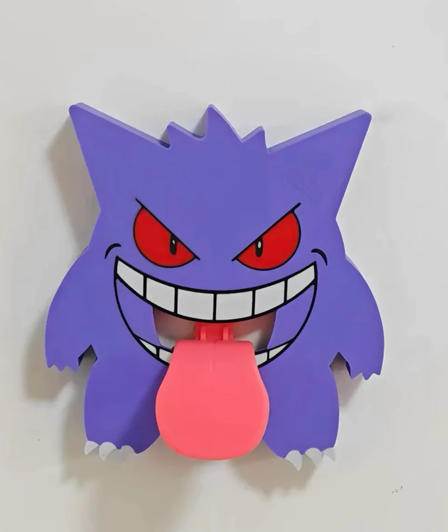 Interactive 3D Cartoon Light Switch Cover – Playful Square & Grumpy Blue Wall Decor