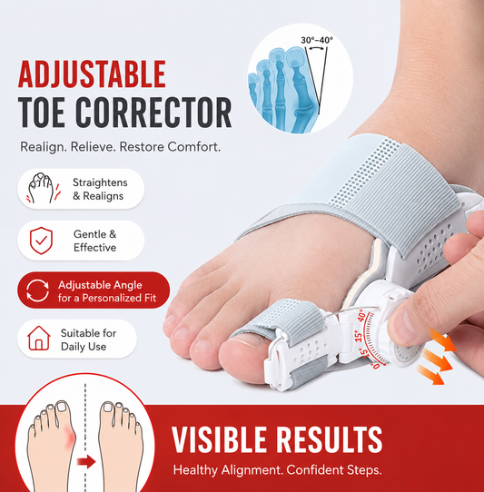 Adjustable Big Toe Separator & Corrector - Day & Night Use