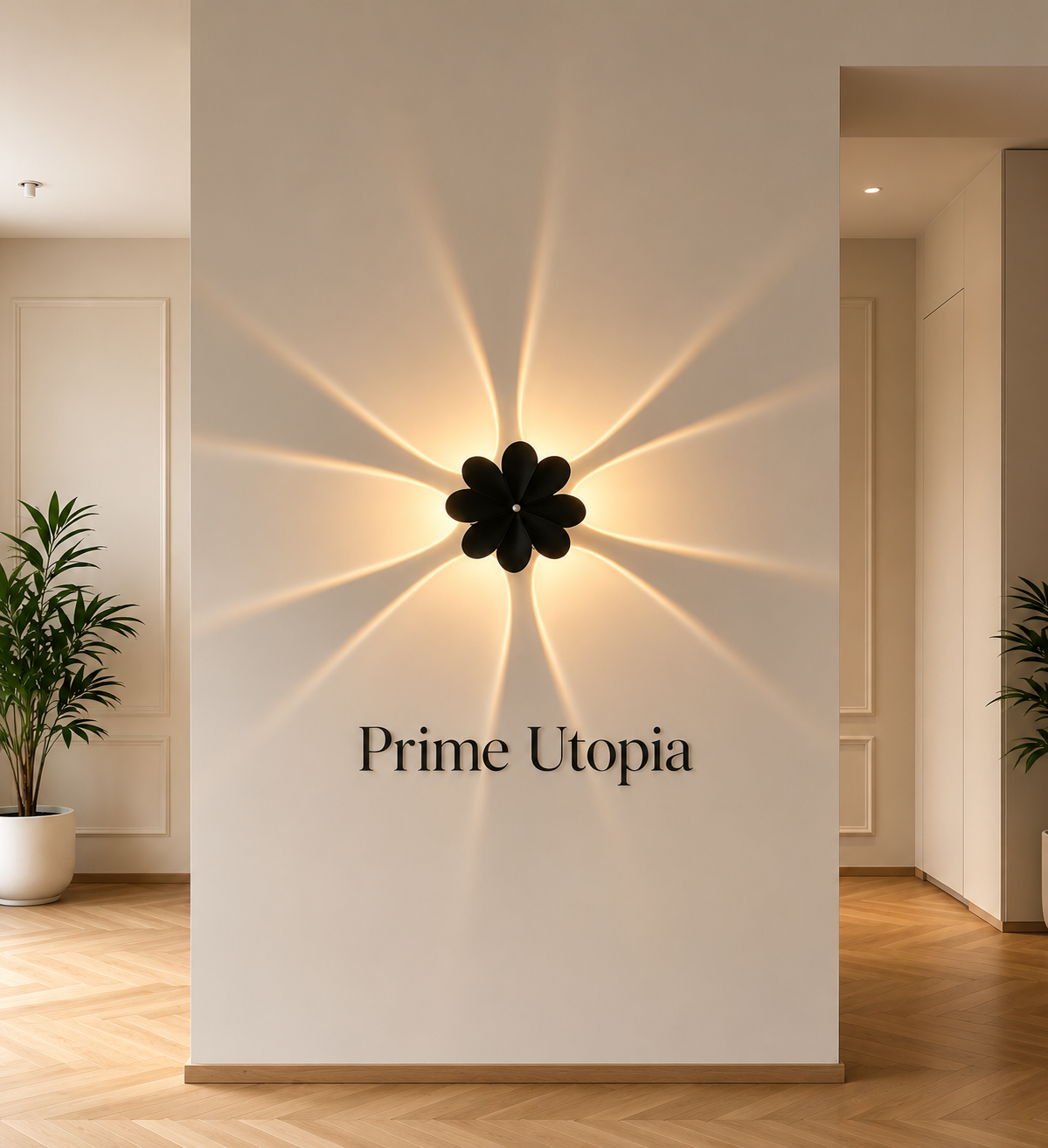 Cordless Motion Sensor Flower Wall Light