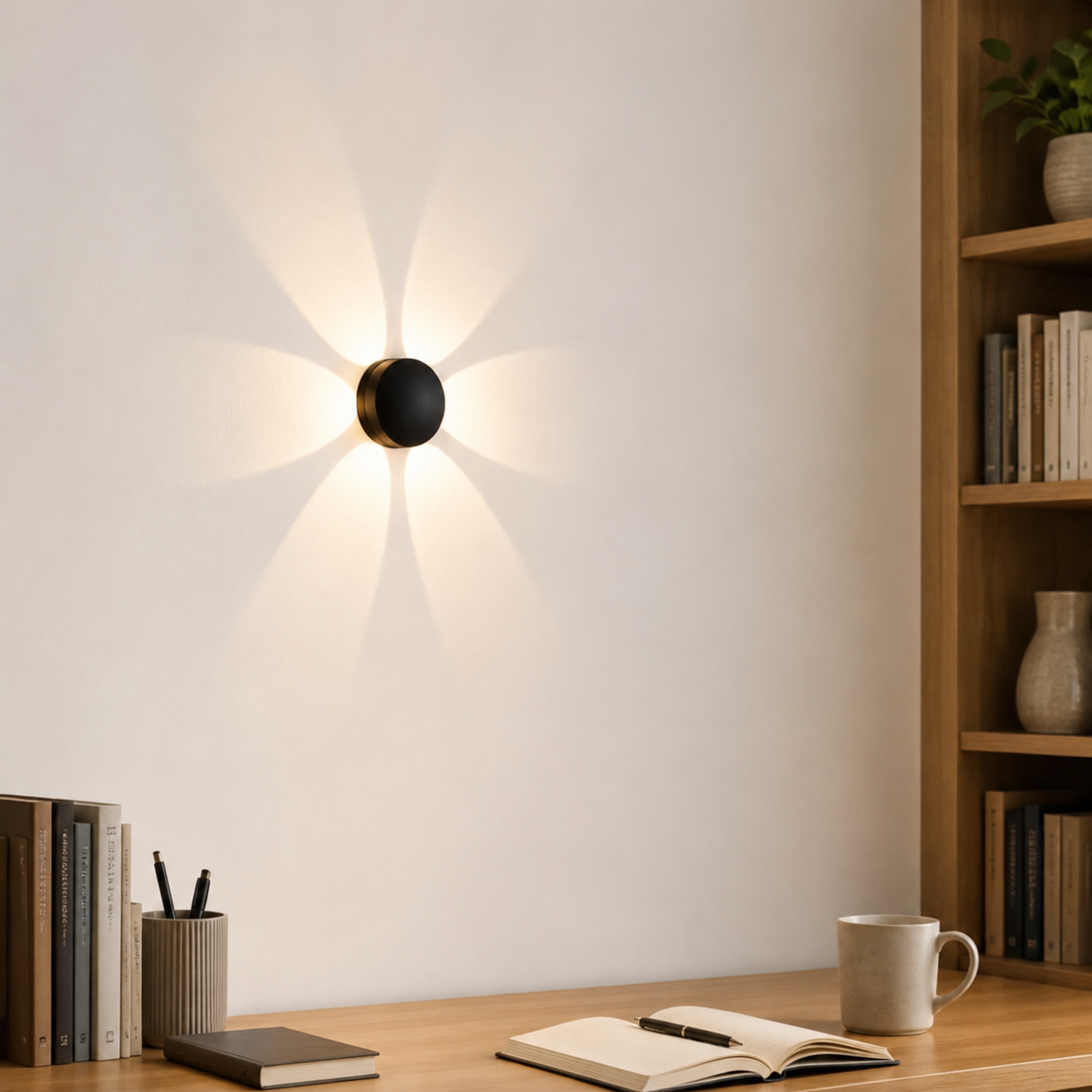 Motion Sensor Flower Wall Light Rechargeable LED Night Lamp