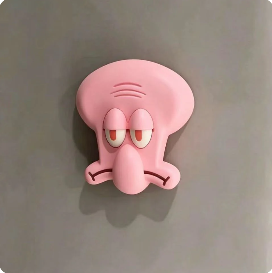 Interactive 3D Cartoon Light Switch Cover – Playful Square & Grumpy Blue Wall Decor