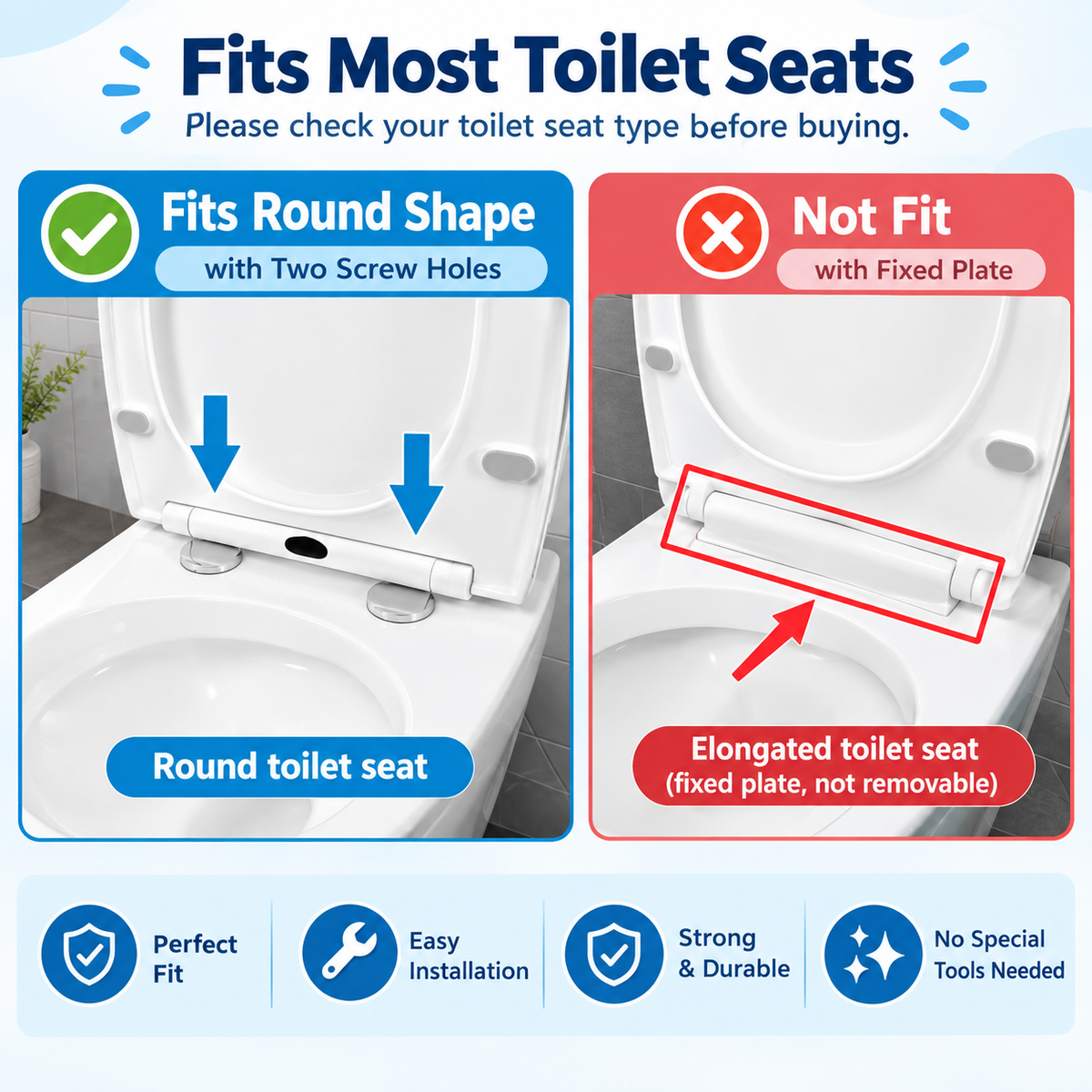 Universal Toilet Seat Fixing Kit – 2PCS
