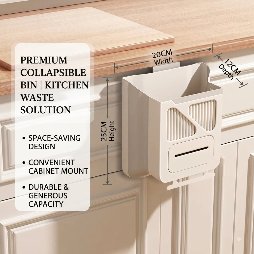 Foldable Wall-Mounted Kitchen Trash Bin