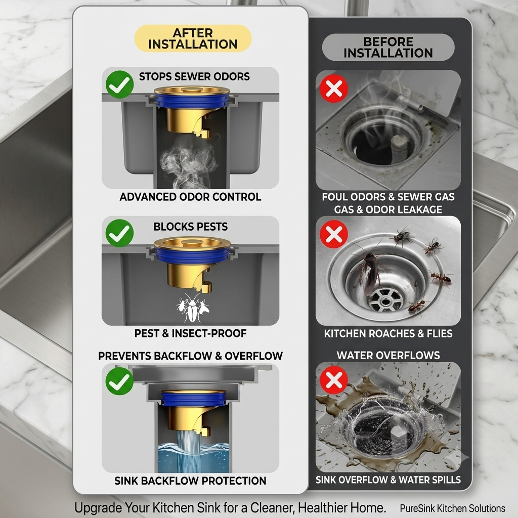 Premium Copper Anti-Odor Drain Core
