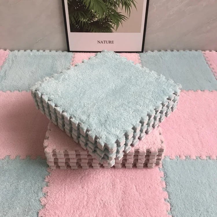 20 Pieces Plush Puzzle Foam Floor Mat