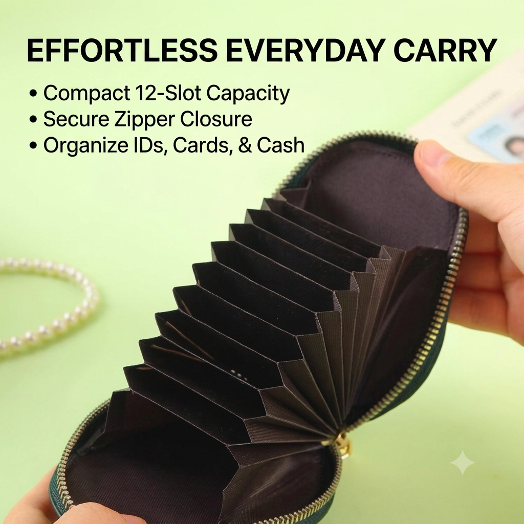 Avocado Accordion Card Holder