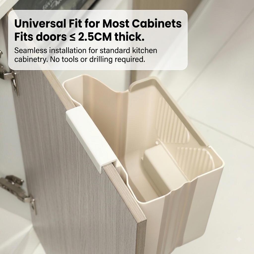 Foldable Wall-Mounted Kitchen Trash Bin