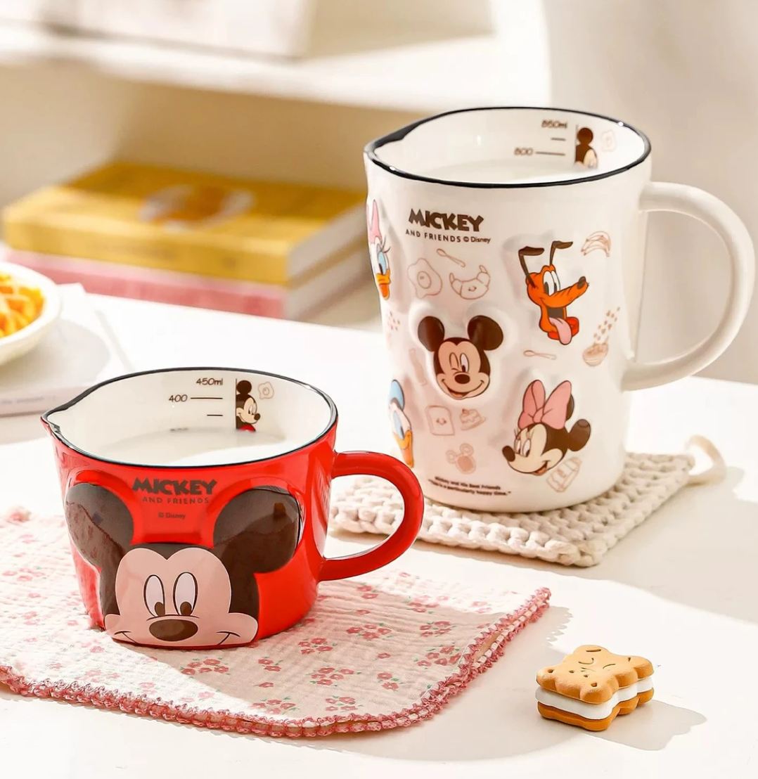 Mickey Ceramic Milk Mug with Measuring Scale