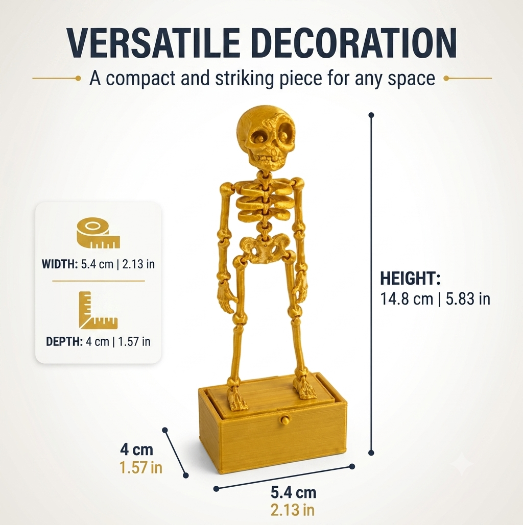 Articulated Skeleton Aquarium Ornament with Moving Base